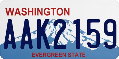 WA license plate AAK2159