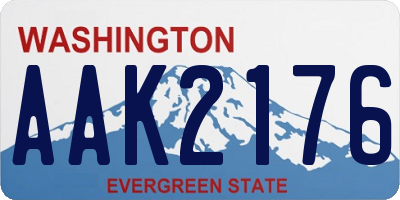 WA license plate AAK2176