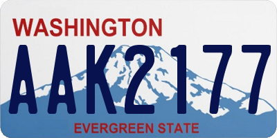 WA license plate AAK2177
