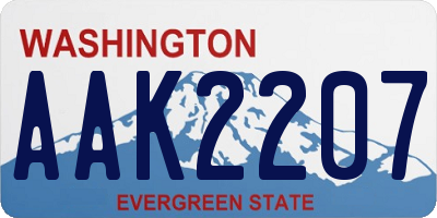 WA license plate AAK2207