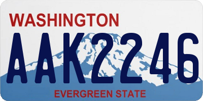 WA license plate AAK2246