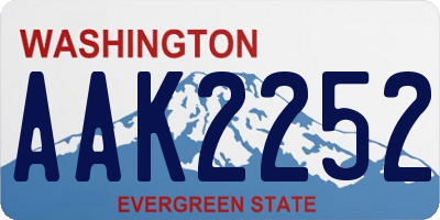 WA license plate AAK2252
