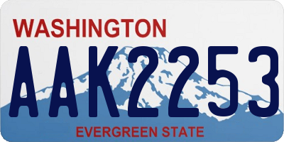 WA license plate AAK2253