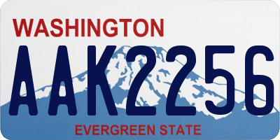 WA license plate AAK2256