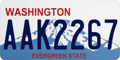 WA license plate AAK2267
