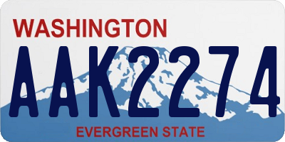WA license plate AAK2274