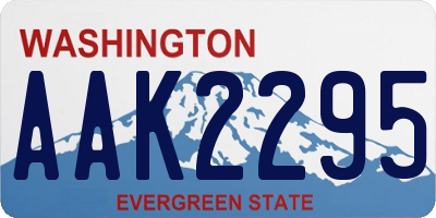 WA license plate AAK2295