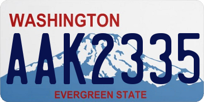 WA license plate AAK2335
