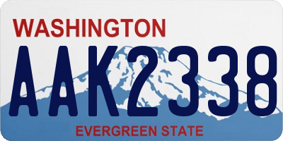 WA license plate AAK2338