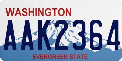 WA license plate AAK2364