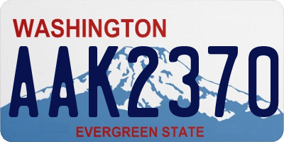 WA license plate AAK2370