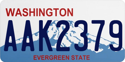 WA license plate AAK2379