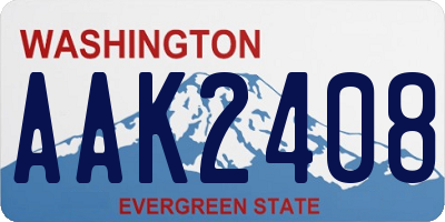 WA license plate AAK2408
