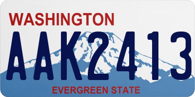 WA license plate AAK2413
