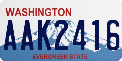 WA license plate AAK2416