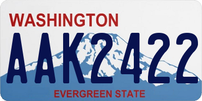 WA license plate AAK2422