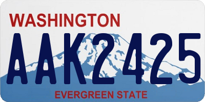 WA license plate AAK2425