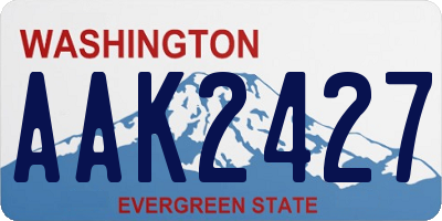 WA license plate AAK2427