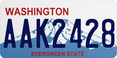 WA license plate AAK2428