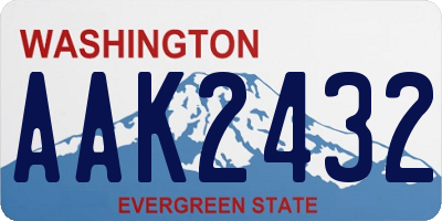 WA license plate AAK2432