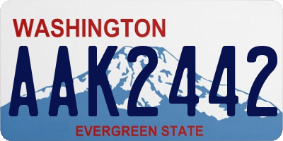 WA license plate AAK2442
