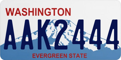 WA license plate AAK2444