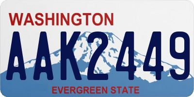 WA license plate AAK2449