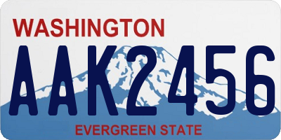 WA license plate AAK2456