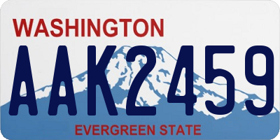 WA license plate AAK2459