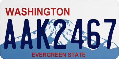 WA license plate AAK2467