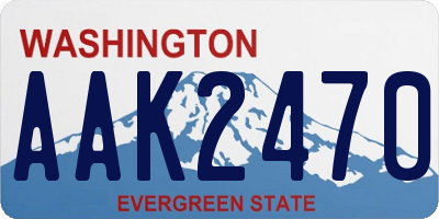 WA license plate AAK2470