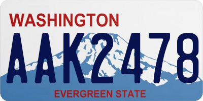 WA license plate AAK2478