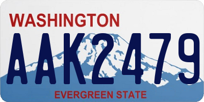 WA license plate AAK2479