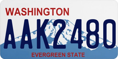 WA license plate AAK2480