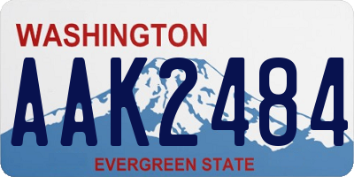 WA license plate AAK2484