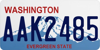 WA license plate AAK2485
