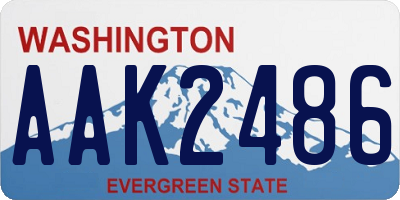 WA license plate AAK2486