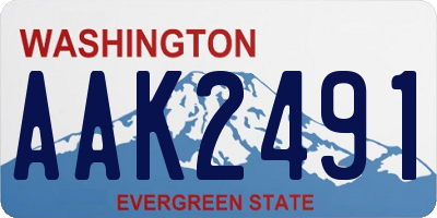 WA license plate AAK2491