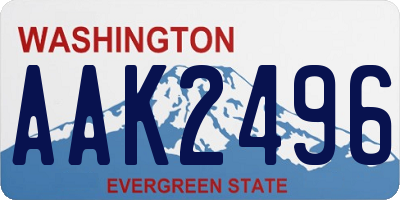 WA license plate AAK2496