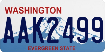 WA license plate AAK2499