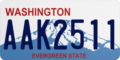 WA license plate AAK2511
