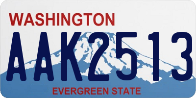 WA license plate AAK2513
