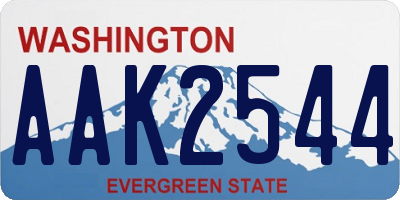 WA license plate AAK2544