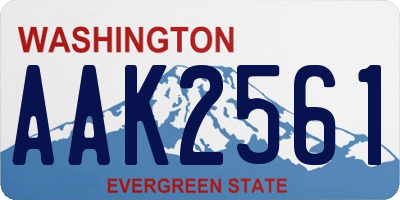 WA license plate AAK2561