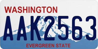 WA license plate AAK2563