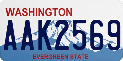 WA license plate AAK2569