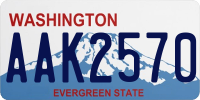 WA license plate AAK2570