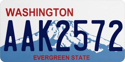 WA license plate AAK2572