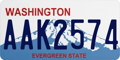 WA license plate AAK2574