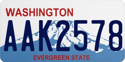 WA license plate AAK2578